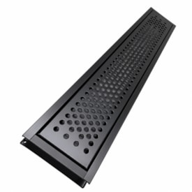 Grelha Perfurada em Inox JJM 15x50cm Preta - 1098