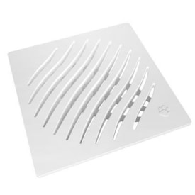Grelha Tigre Quadrado Branca 15x15cm