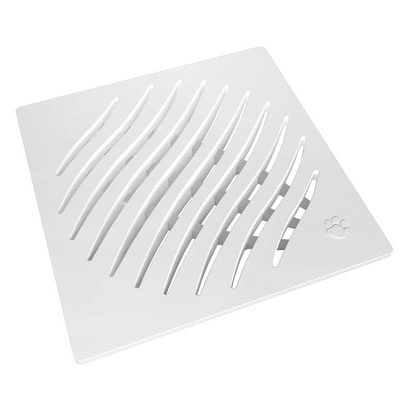 Grelha Tigre Quadrado Branca 15x15cm