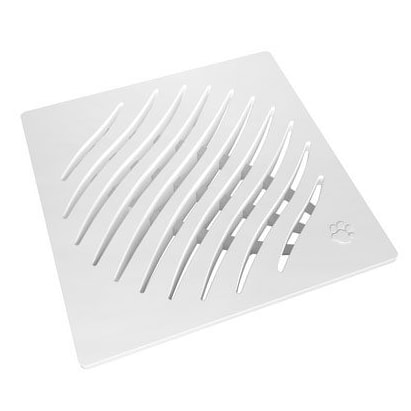 Grelha Tigre Quadrado Branca 15x15cm