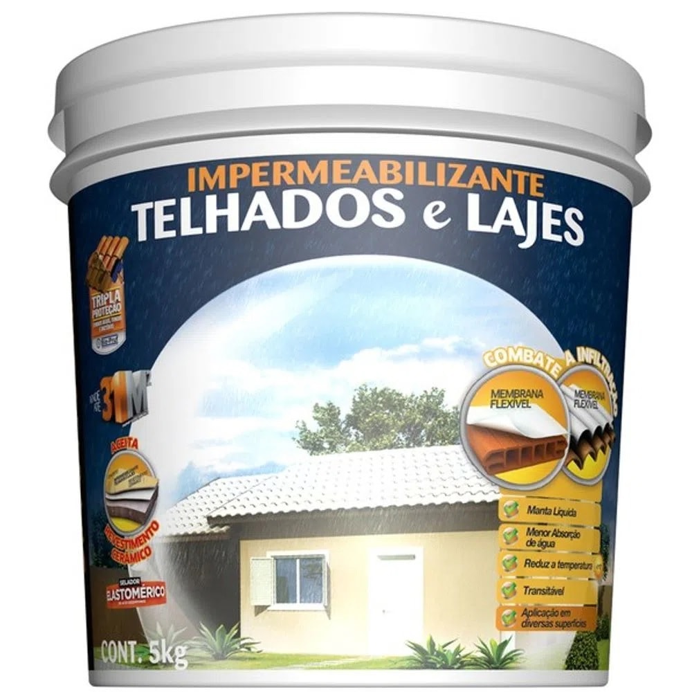 Impermeabilizante para Laje e Telha Hydronorth Branco 4,5 Kg - 10537