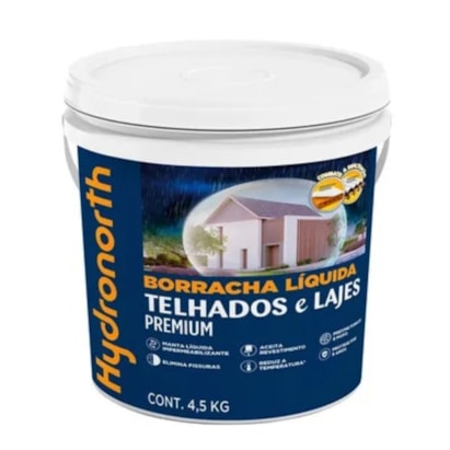 Impermeabilizante para Laje e Telha Hydronorth Branco 4,5 Kg - 10537
