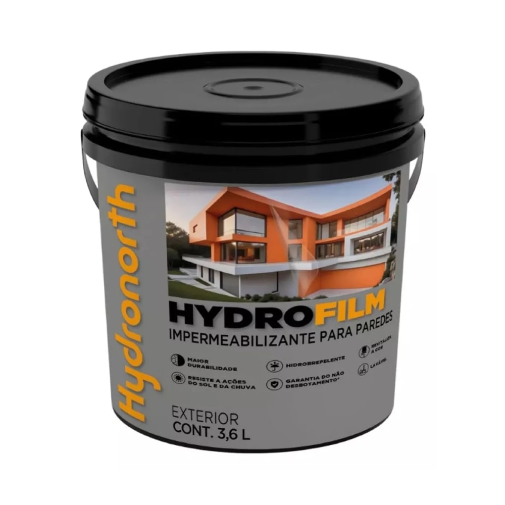 Impermeabilizante Para Parede Hydrofilm Hydronorth Incolor 3,6L - 00098057