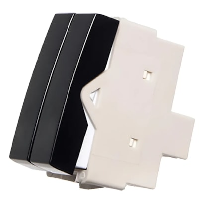 Interruptor Duplo Simples 10a Margirius Clean Ebony 10A 220v - 21792