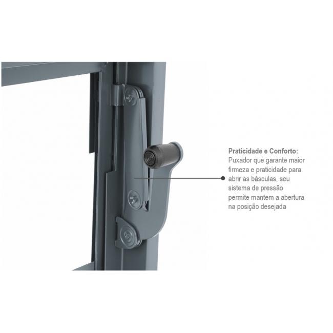 Janela Basculante de Aço 60x100x08cm Sasazaki Silenfort - 65.12.104-2