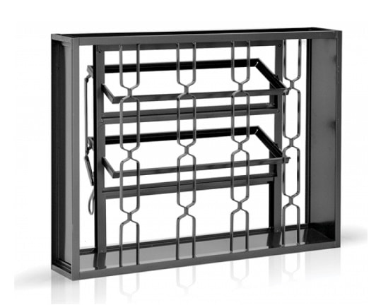 Janela Basculante de Aço Vent-lar com Grade Elo 80x60x12cm - 1092