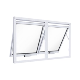 Janela de Alumínio 60x100x03cm Lucasa Duplo Horizontal Ideale Branco - B-I40015.0