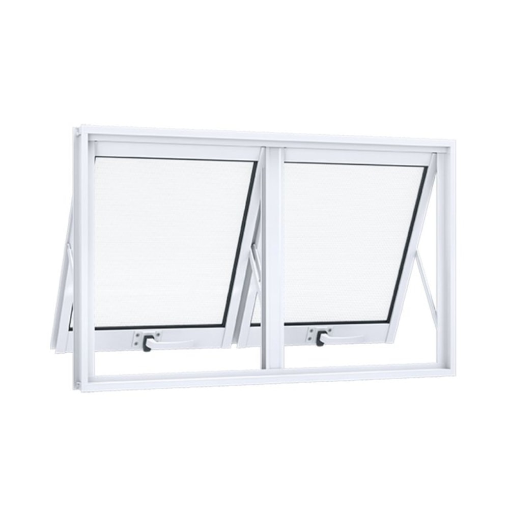 Janela de Alumínio 60x118x5,5cm Lucasa Maximo Ar Duplo Horizontal sem Grade Branco - 9066.0