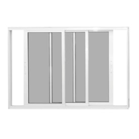 Janela de Alumínio de Correr 100x200x10cm CRV Nobre 3 Folhas Branca - 993364