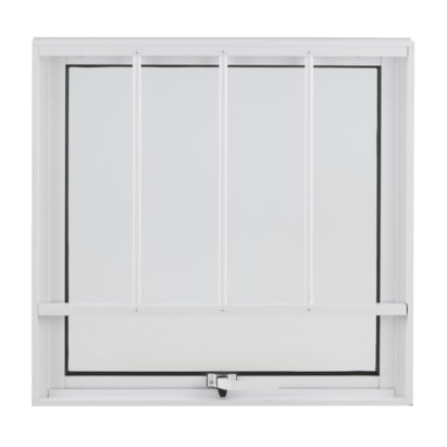 Janela de Alumínio Maxim-ar 60x60x4,8cm CRV Nobre Grade 1 Folha Branca - 600432