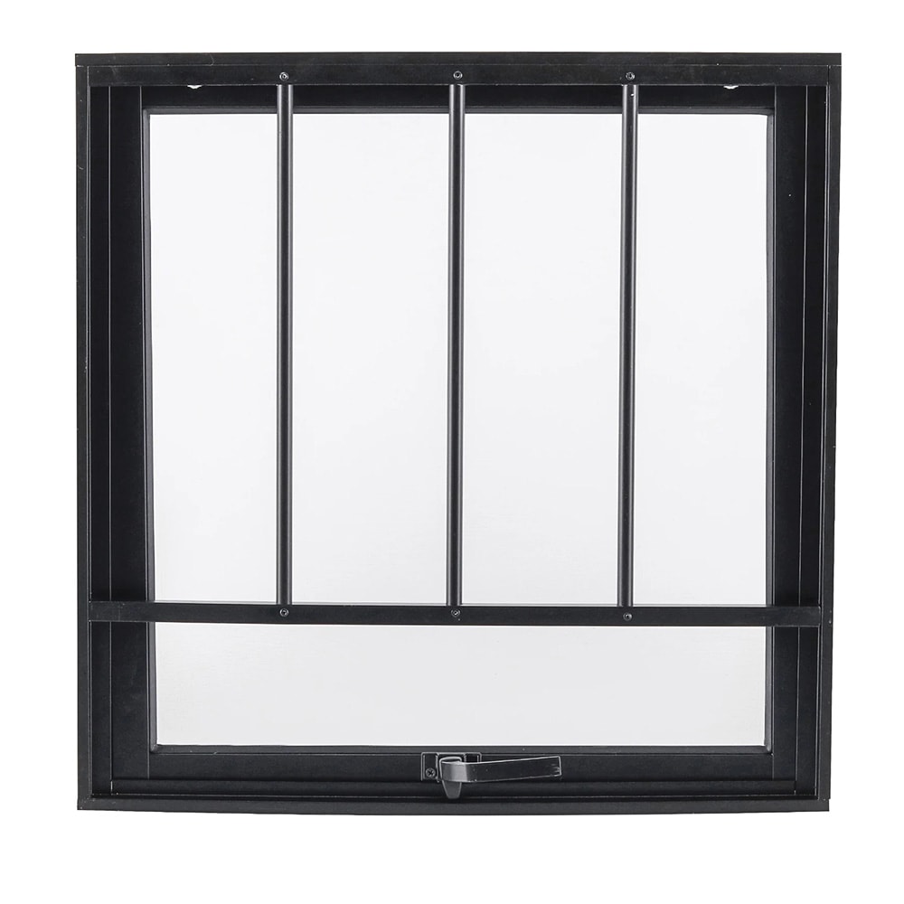 Janela de Alumínio Maxim-ar 80x60x4,2cm CRV Black Smart Grade Vidro Mini Boreal Preta - 996033