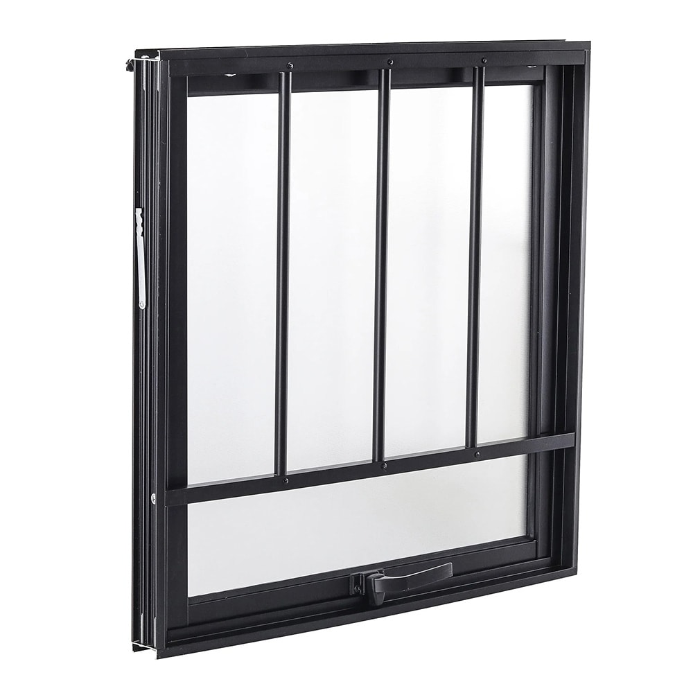 Janela de Alumínio Maxim-ar 80x60x4,2cm CRV Black Smart Grade Vidro Mini Boreal Preta - 996033