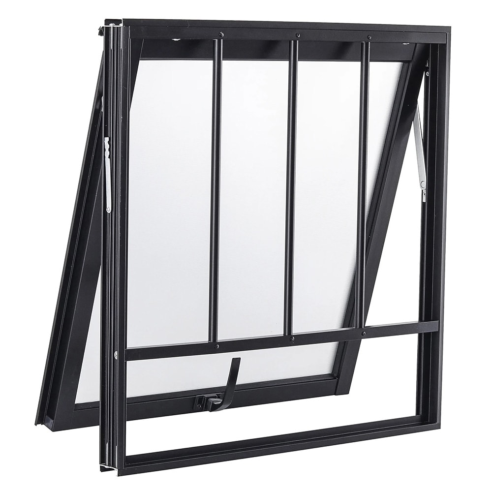 Janela de Alumínio Maxim-ar 80x60x4,2cm CRV Black Smart Grade Vidro Mini Boreal Preta - 996033