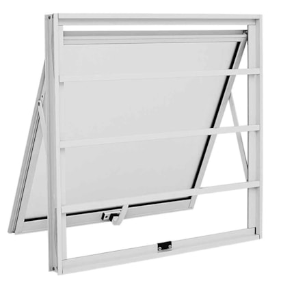 Janela de Alumínio Maxim-ar Sasazaki Alumislim com Grade Horizontal 60x60x4,7cm Branca - 78.21.602-6