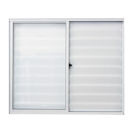 Janela de Alumínio Veneziana 100x150x08cm CRV Classic 3 Folhas Branca - 3023