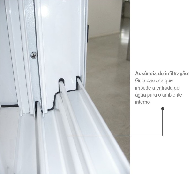 Janela de Alumínio Veneziana 100x150x8,7cm Sasazaki Alumifort 6 Folhas Branca - 70.25.183-3