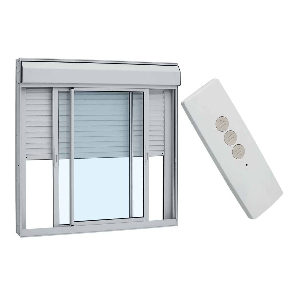 Janela de Alumínio Veneziana com Controle Remoto 120x150x11,8cm Sasazaki Alumifort 110V Branco - 70.12.405-0