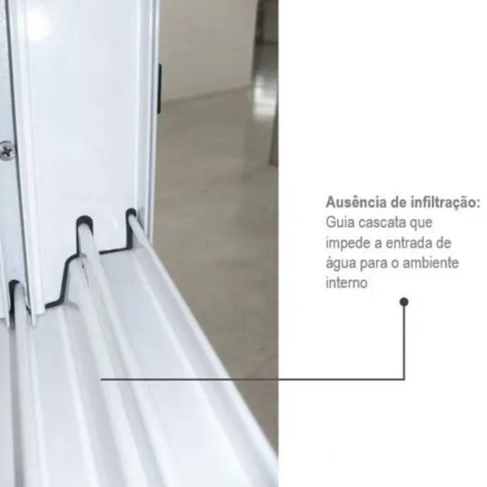 Janela de Alumínio Veneziana com Controle Remoto 120x150x11,8cm Sasazaki Alumifort 110V Branco - 70.12.405-0