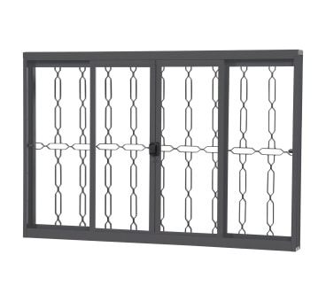 Janela de Correr 150x100x12cm CRV com Grade - 091616