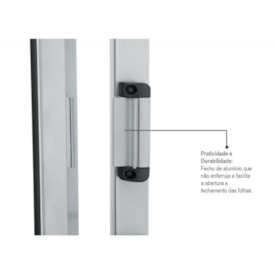 Janela de Correr de Aço 100x120x8,1cm Sasazaki Kompacta Grade Quadriculada 2 Folhas Branca - 22.22.600-2