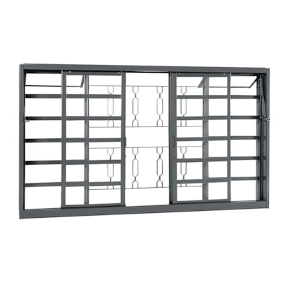 Janela de Correr de Aço 100x150x12cm CRV Extra Grade Elo 4 Folhas - 992725