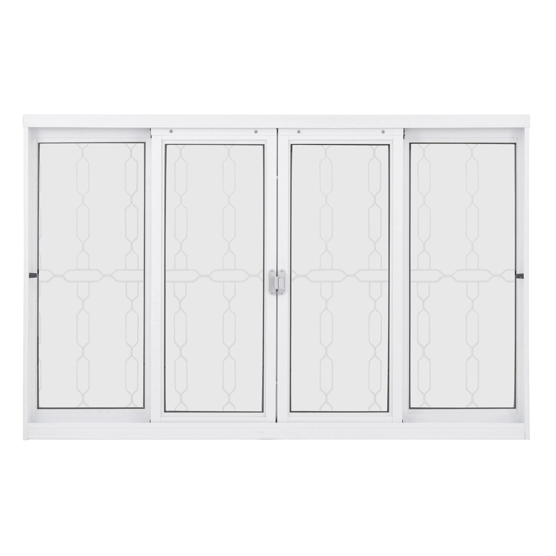 Janela de Correr de Aço 100x150x12cm CRV Ideal Grade Elo 4 Folhas Branca - 992438