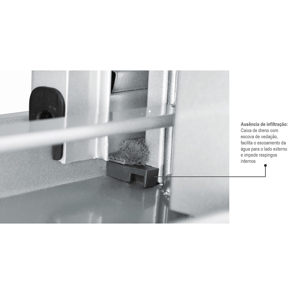 Janela de Correr de Aço 100x200x12cm Sasazaki Prátika Grade Quadriculada 4 Folhas Branca - 22.12.503-6