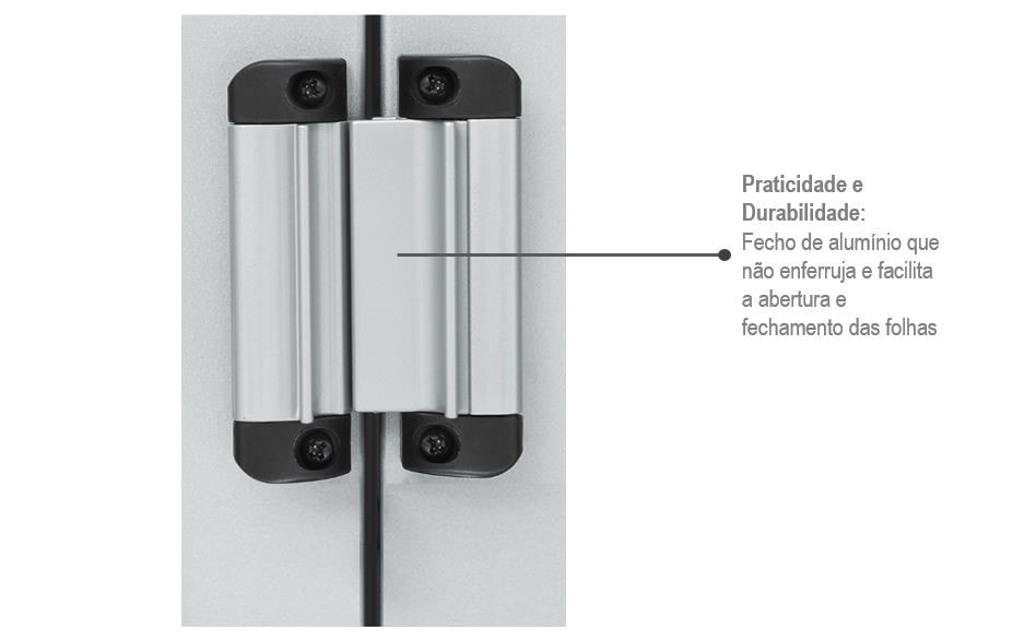 Janela de Correr de Aço 100x200x12cm Sasazaki Prátika Grade Quadriculada 4 Folhas Branca - 22.12.503-6