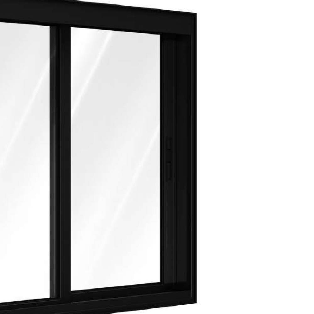 Janela de Correr em Alumínio 100x200x14cm Lucasa sem Grade Preta - P9036.0