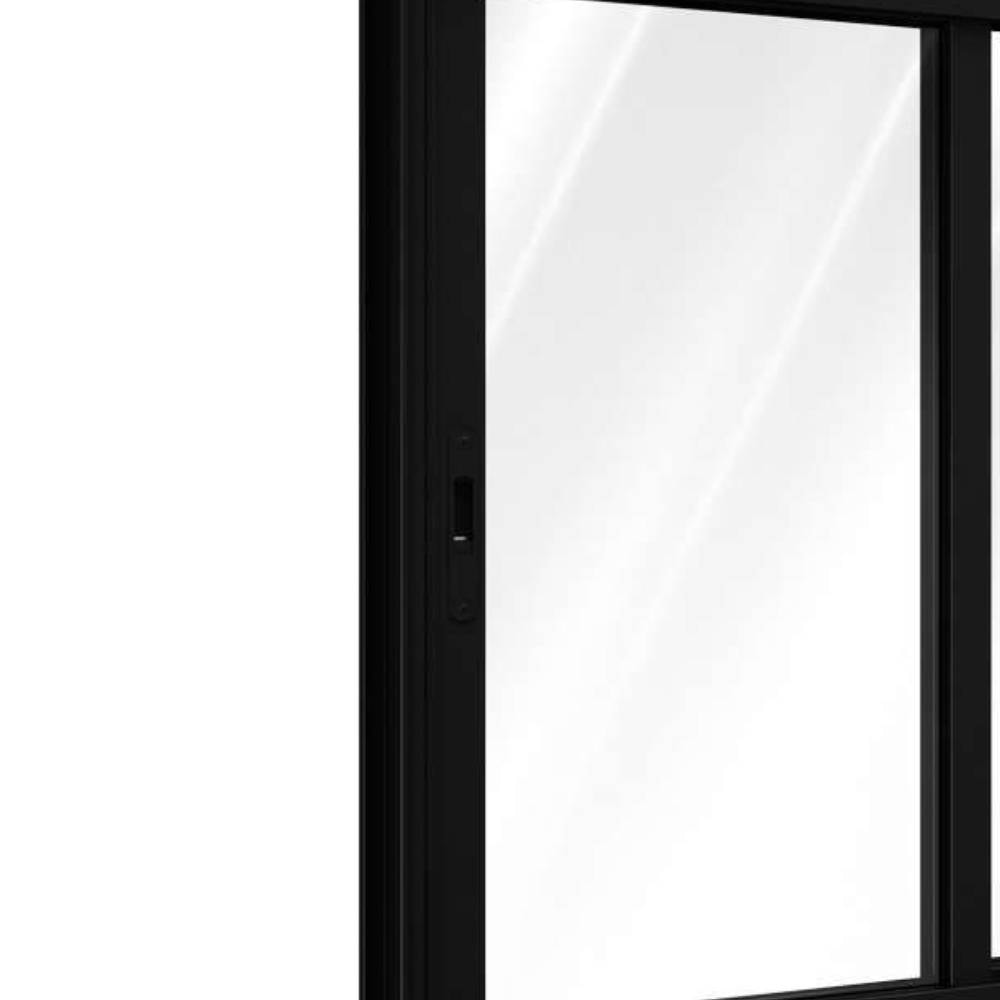 Janela de Correr em Alumínio 100x200x14cm Lucasa sem Grade Preta - P9036.0