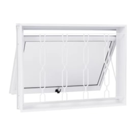 Janela Maxim-ar de Aço 80x60x12cm CRV Ideal Grade Elo Branca - 992442