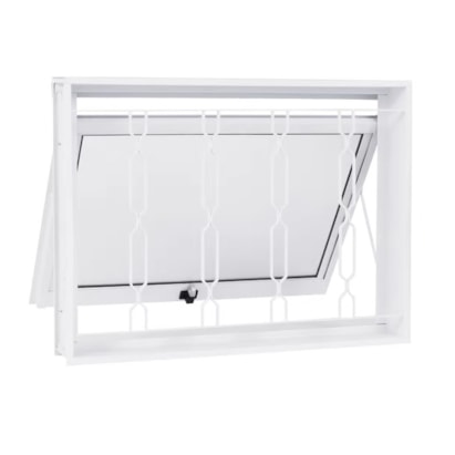 Janela Maxim-ar de Aço 80x60x12cm CRV Ideal Grade Elo Branca - 992442