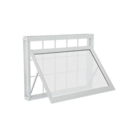 Janela Maxim Ar em Aço 60x60x7cm Lucasa Branco Com Grade Quadrada - 4121.0