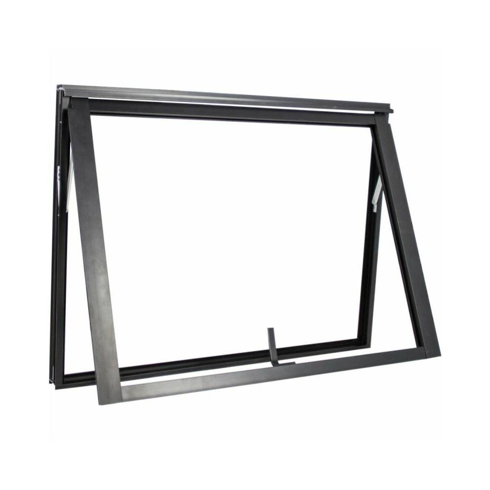 Janela Maxim Ar em Alumínio 60x60x4,15cm CRV 1 Folha Vidro Liso sem Grade Nobre Black - 996061