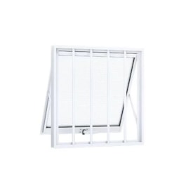 Janela Maxim Ar em Alumínio 60x80x5.5cm Lucasa Branco Com Grade - 9063.0