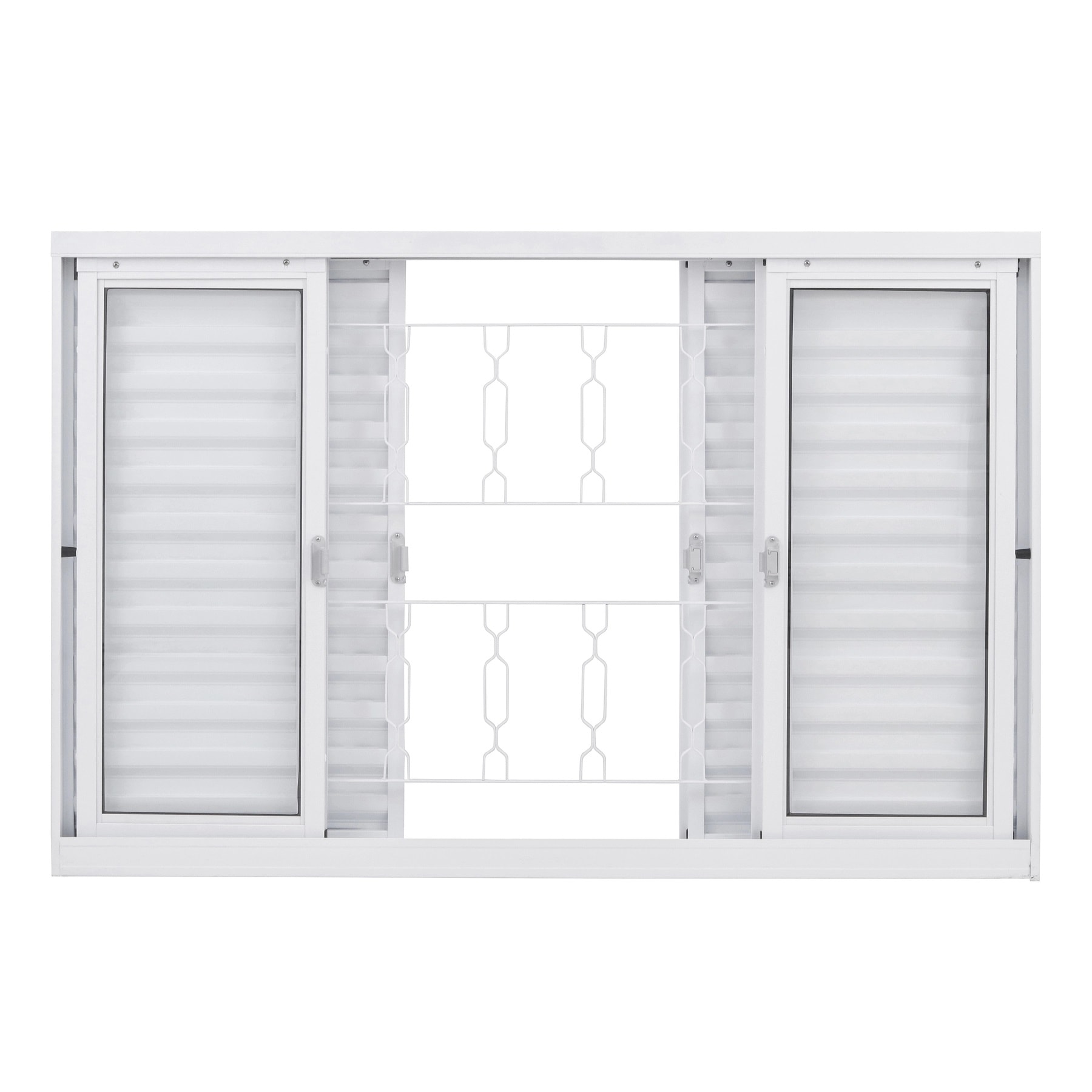 Janela Veneziana de Aço 100x150x12cm CRV Ideal Grade Elo 6 Folhas Branca - 992440