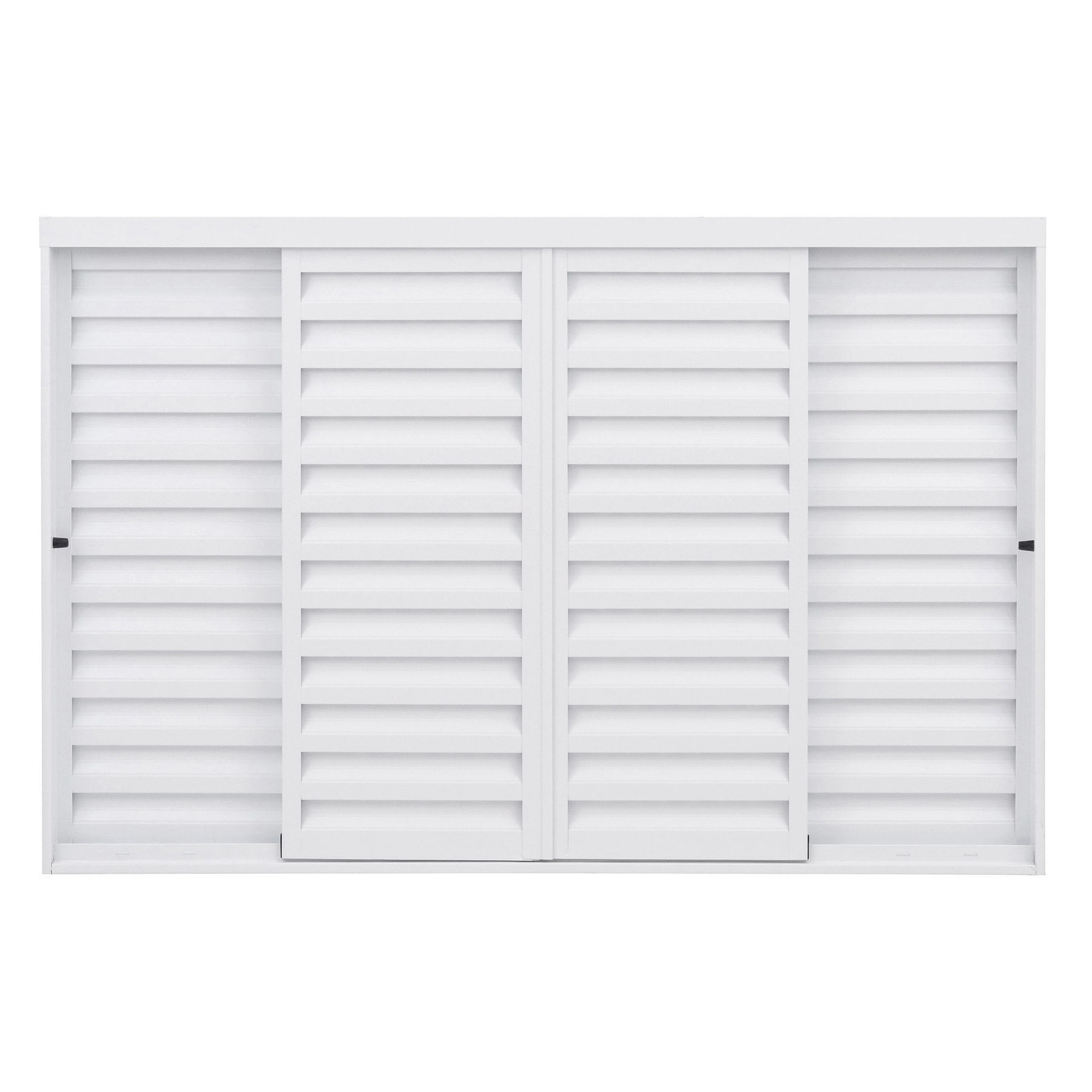 Janela Veneziana de Aço 100x150x12cm CRV Ideal Grade Elo 6 Folhas Branca - 992440