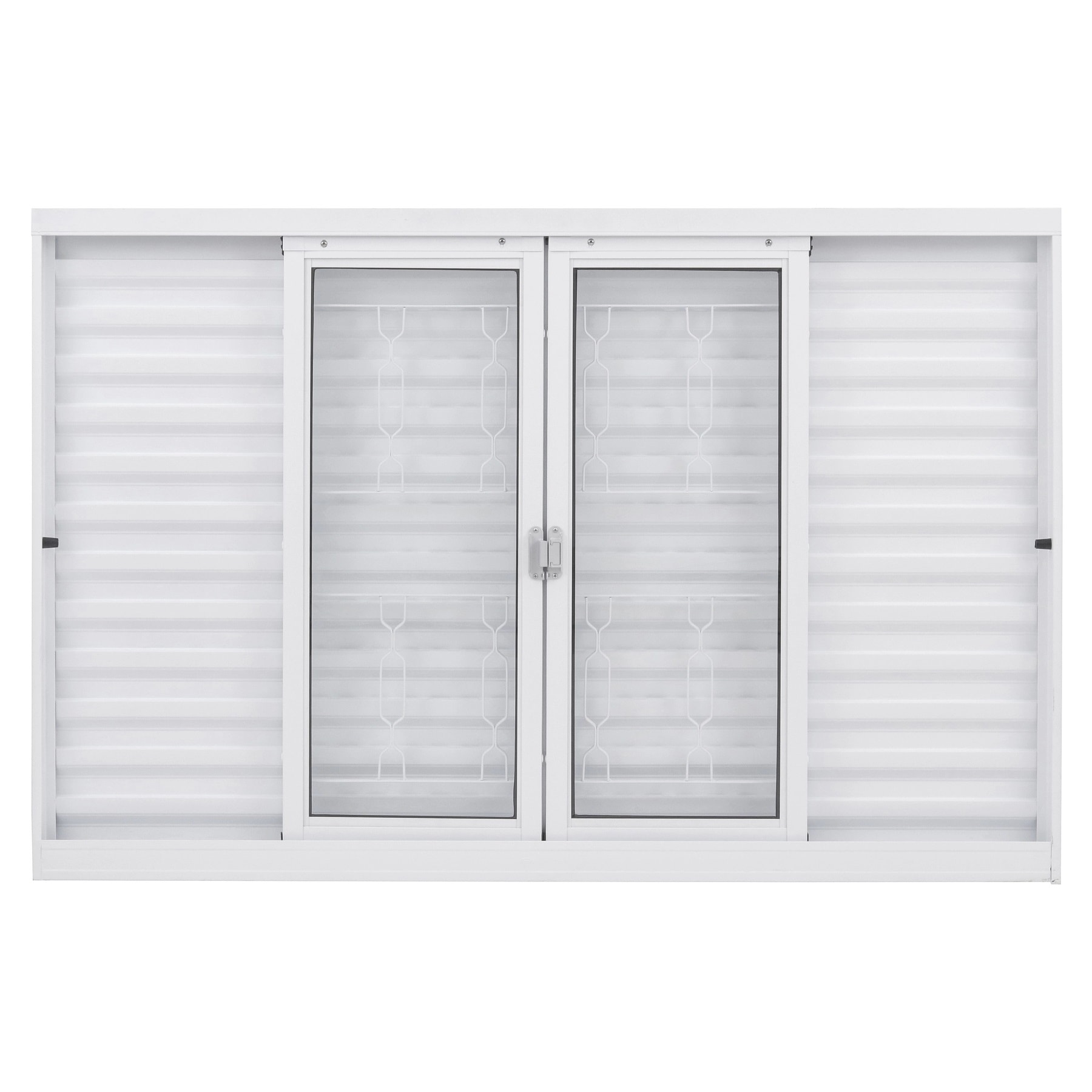 Janela Veneziana de Aço 100x150x12cm CRV Ideal Grade Elo 6 Folhas Branca - 992440