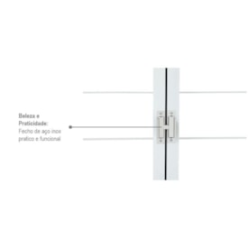 Janela Veneziana de Aço 100x150x12cm Sasazaki Kompacta Grade Quadriculada 6 Folhas Branca - 21.32.650-0