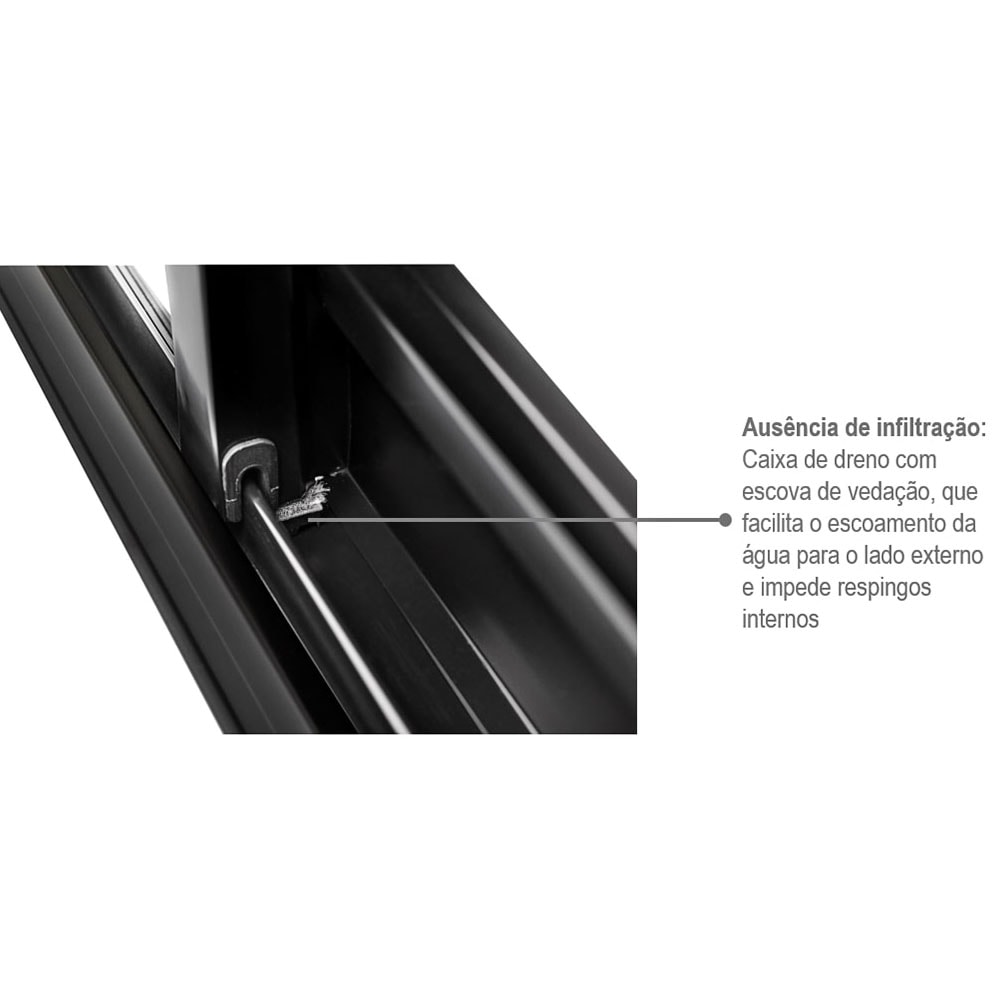 Janela Veneziana de Aço 100x150x12cm Sasazaki Prátika Grade Quadriculada 6 Folhas Preta - 21.23.402-8