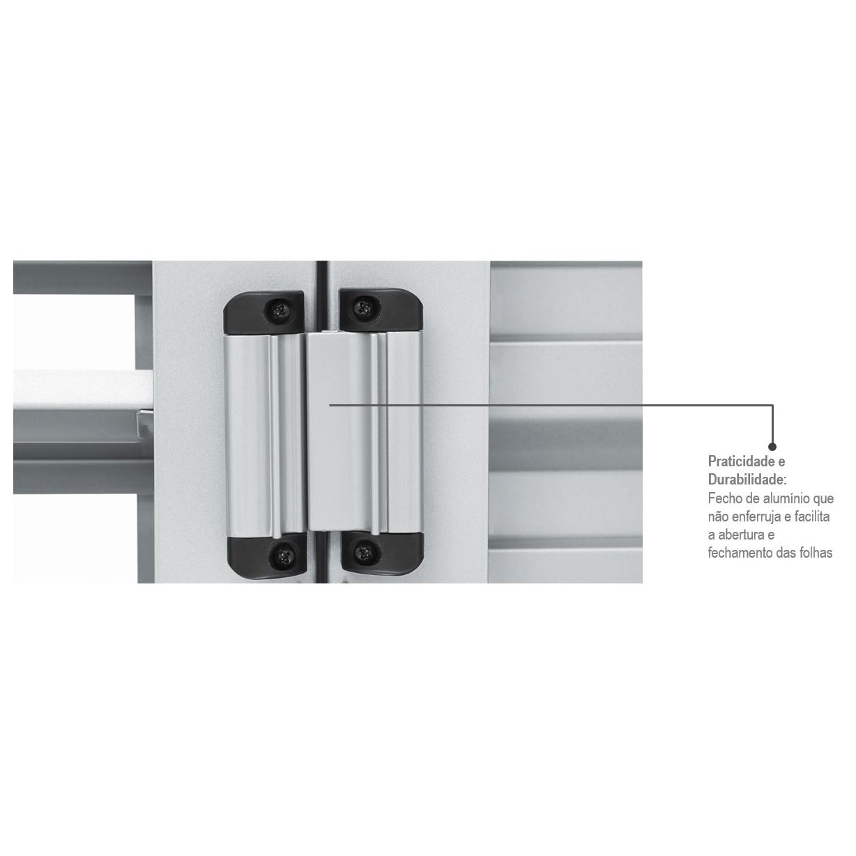 Janela Veneziana de Aço 100x200x16cm Sasazaki Prátika Multiflex Grade Elo 6 Folhas Branca - 21.12.102-9