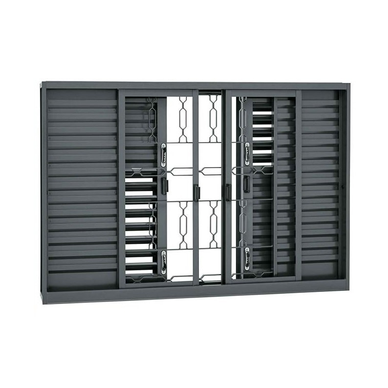 Janela Veneziana de Aço 100x200x16cm Sasazaki Silenfort Multiflex Grade Elo 6 Folhas 61.21.122-5