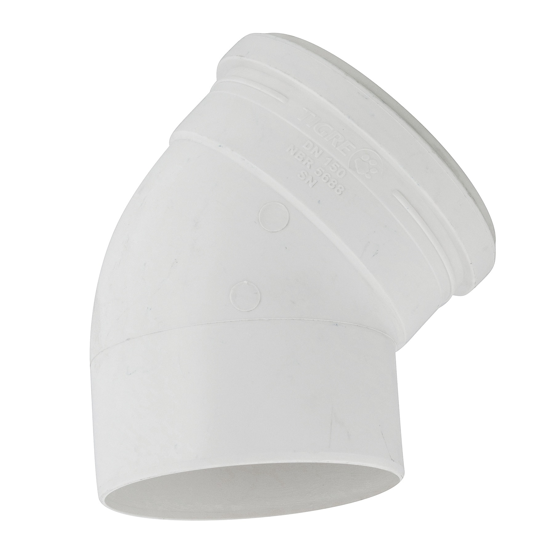 Joelho PVC 45º para Esgoto Tigre 150mm 6