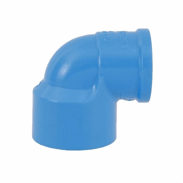 Joelho PVC 90º Soldável com Bucha Tigre Azul 20mm 1/2