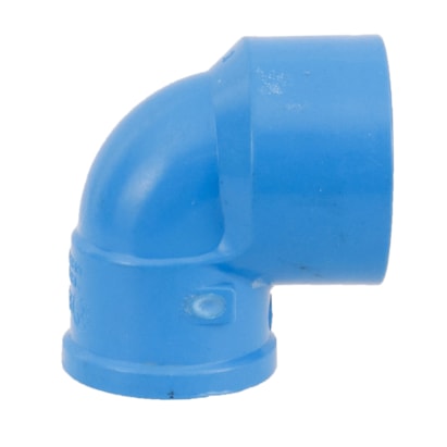 Joelho PVC 90º Soldável com Bucha Tigre Azul 25mm 3/4