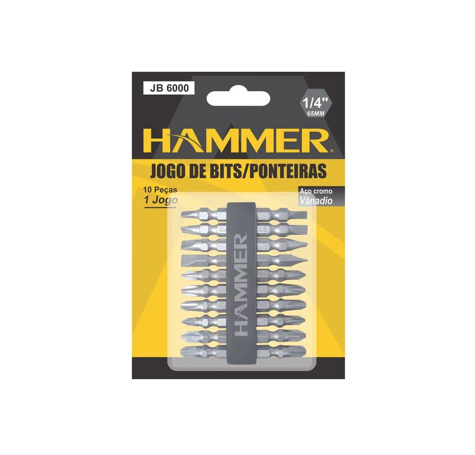 Jogo de Bits Hammer 10 peças - 350362