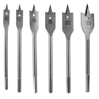 Jogo de Broca Chata Sparta para Madeira - 7040555