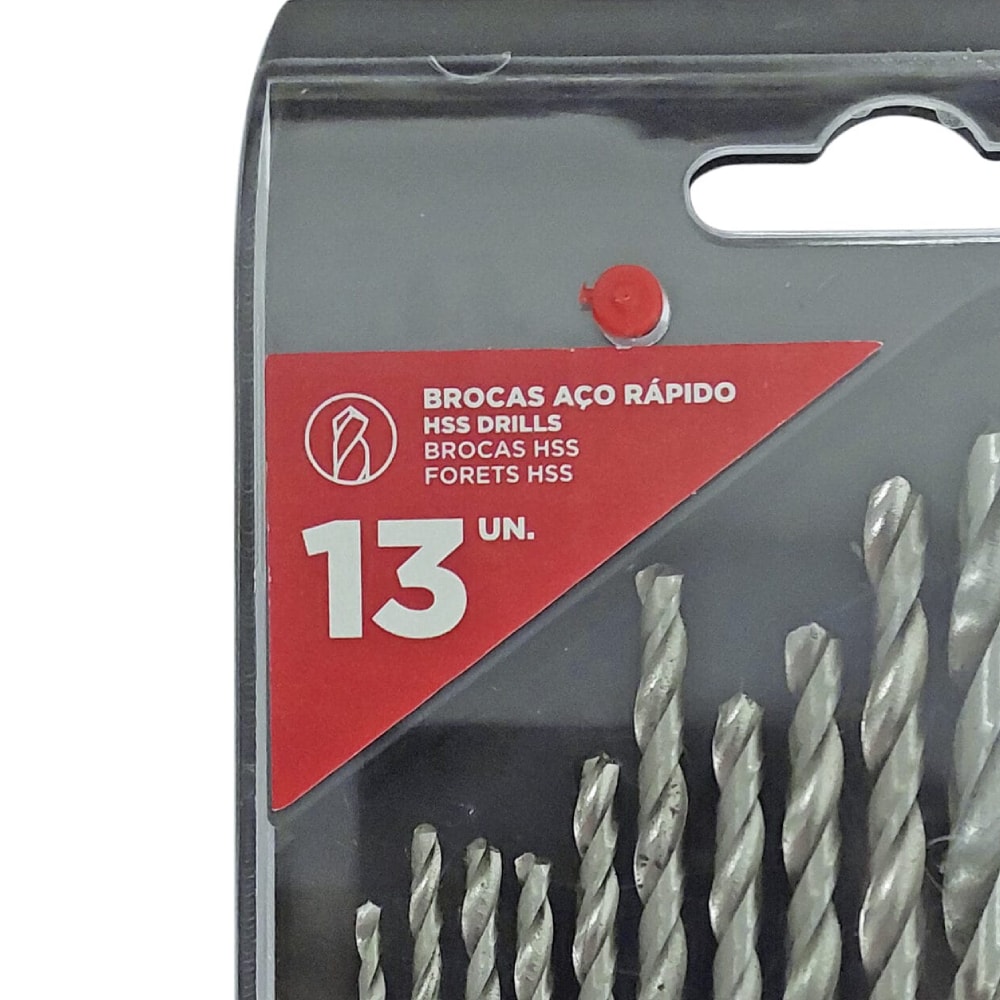 Jogo de Brocas Cortag Aço Rápido com 13 Peças - 62309