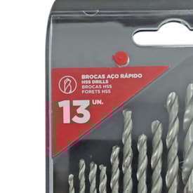 Jogo de Brocas Cortag Aço Rápido com 13 Peças - 62309