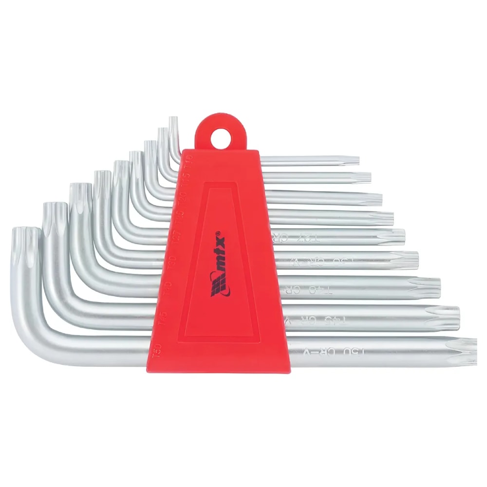 Jogo de Chaves Torx Curta MTX T10 a T50 9 Peças - 123059